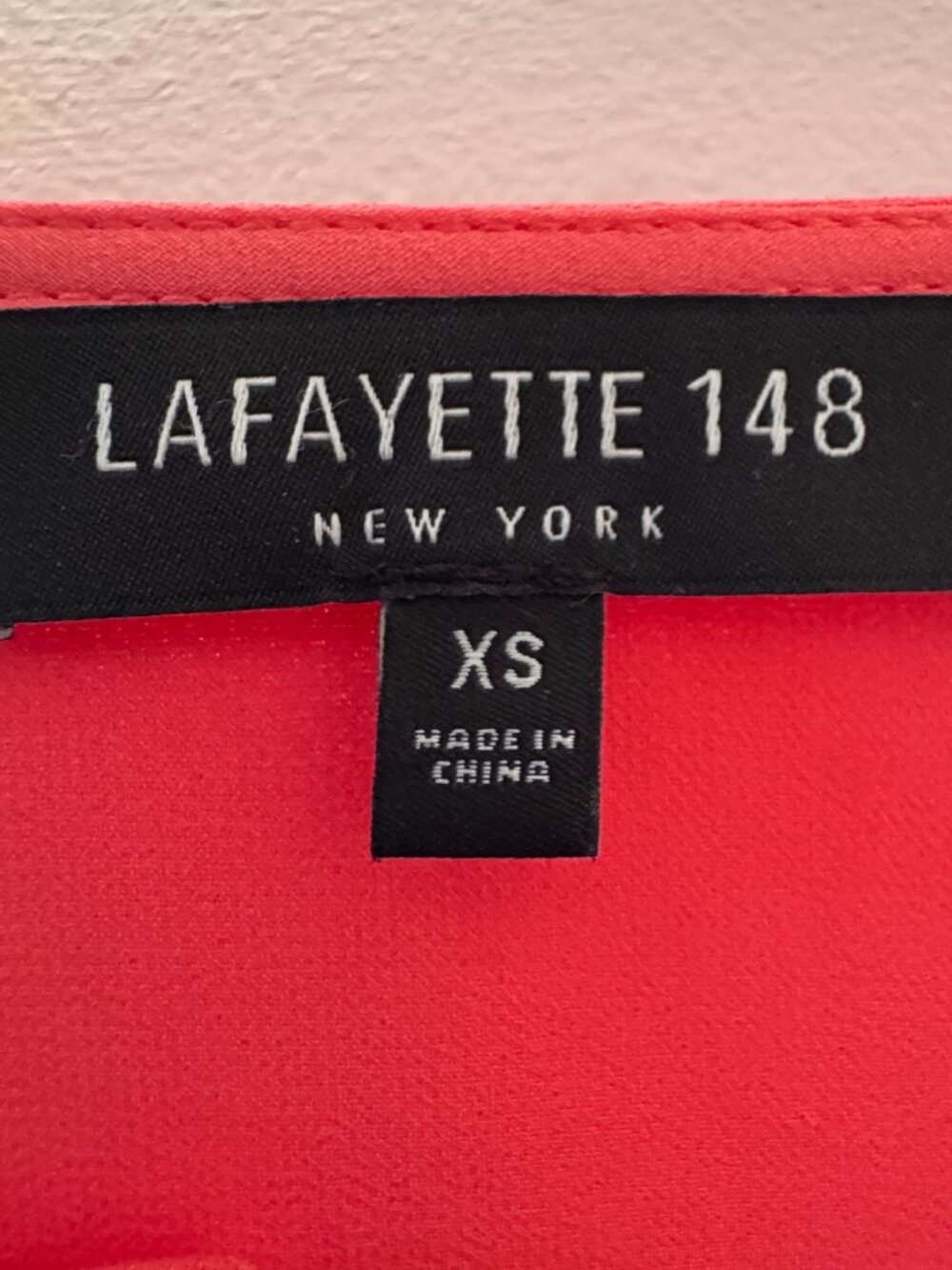 Lafayette 148 New 'York Hayley' XS Blouse – Coral/Pink, New w/o Tags - Picture 3 of 5